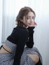 Back open houndstooth ensemble